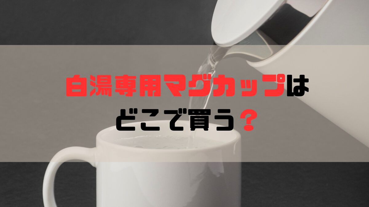 白湯専用マグカップどこで買う？